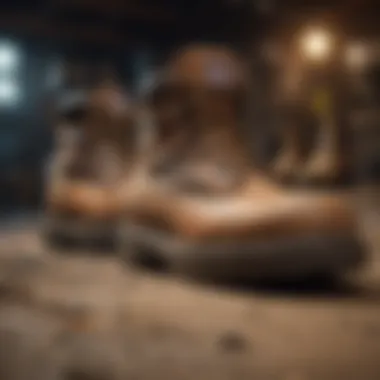 Diverse styles of Ace Work Boots displayed in a professional environment.