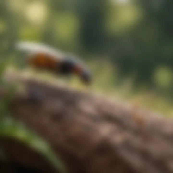 Beneficial insects in a garden