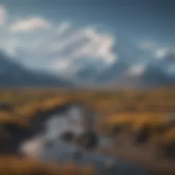 Stunning view of Denali National Park's snow-capped peaks