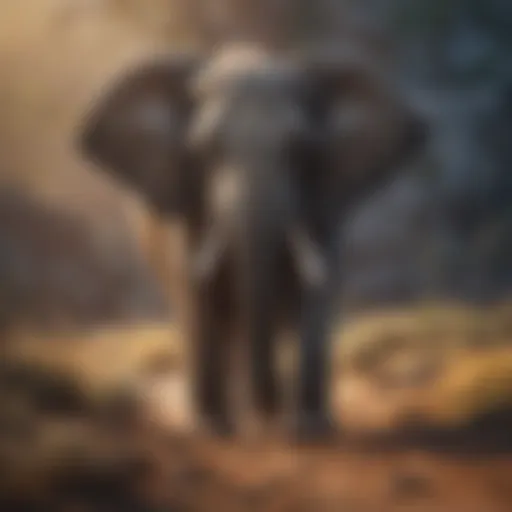 Majestic elephant in its natural habitat