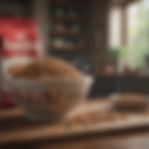 Bowl filled with high-quality pet food showcasing ingredients