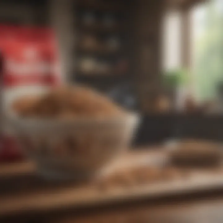 Bowl filled with high-quality pet food showcasing ingredients
