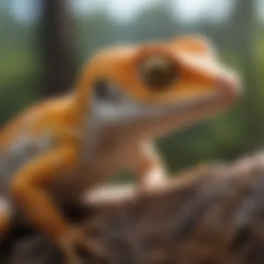 Close-up of a gecko in its natural habitat