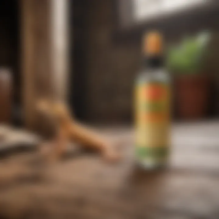 Natural gecko repellent ingredients displayed in a rustic setting