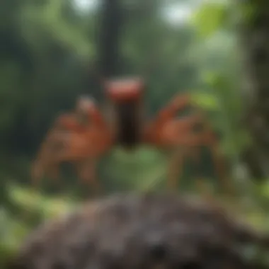 Assassin bug in its natural habitat among foliage