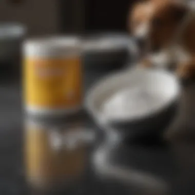 Bayer Aspirin tablets next to a dog bowl