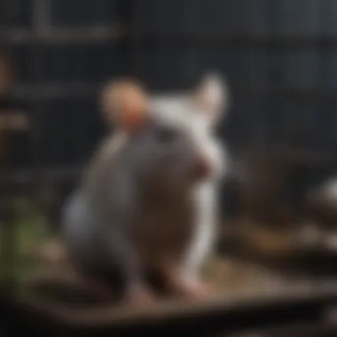 Enrichment accessories in a rat cage