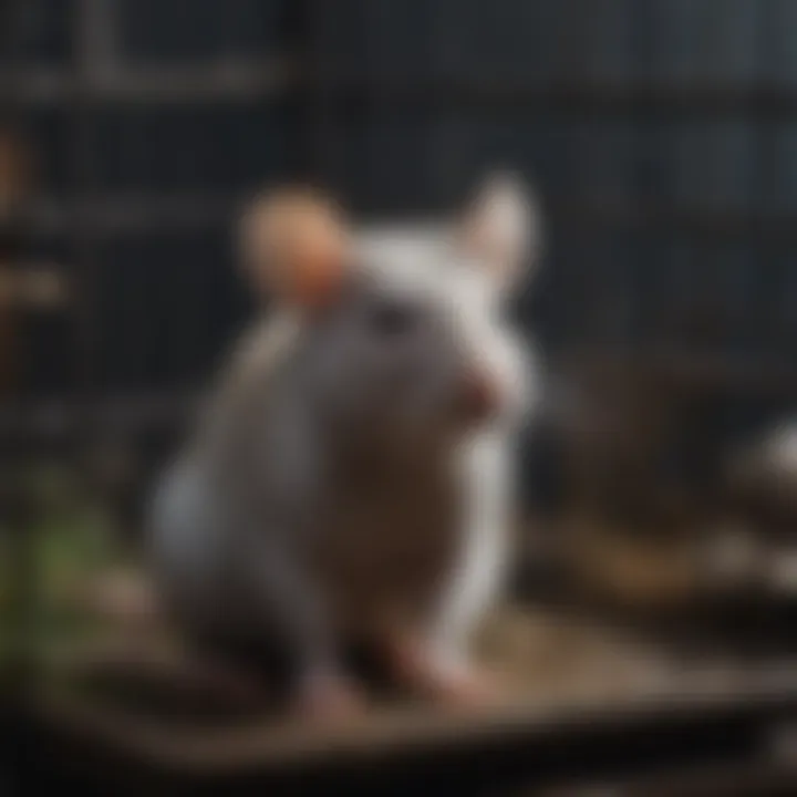 Enrichment accessories in a rat cage