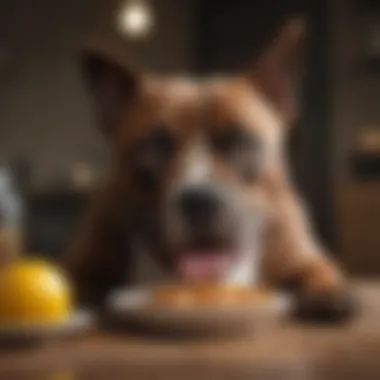 Happy Staffie enjoying its meal