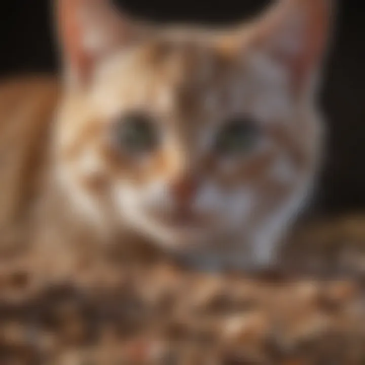 Close-up of high-quality litter materials used for effective odor absorption.