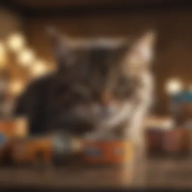 Selection of organic wet cat food cans