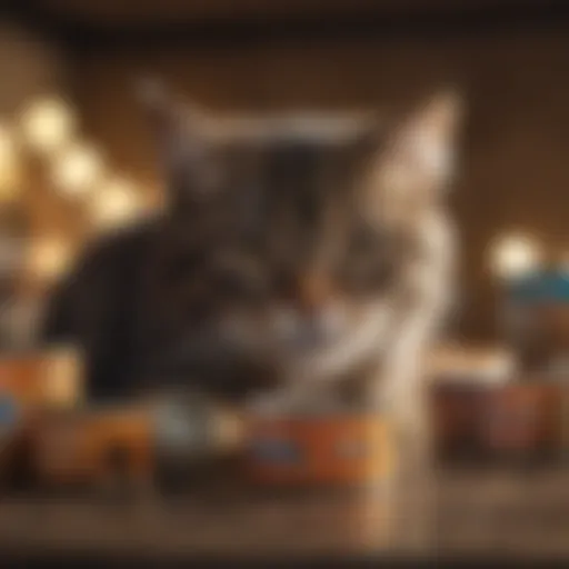 Selection of organic wet cat food cans