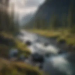 Vast Alaskan landscape showcasing a tranquil river