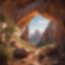 Majestic view of Utah's national park with towering rock formations