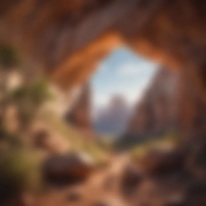 Majestic view of Utah's national park with towering rock formations