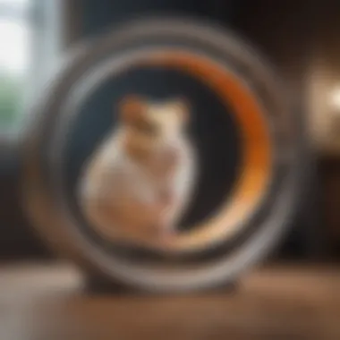 Stylish Quiet Hamster Wheel Elegant design of a quiet hamster wheel in a modern setting