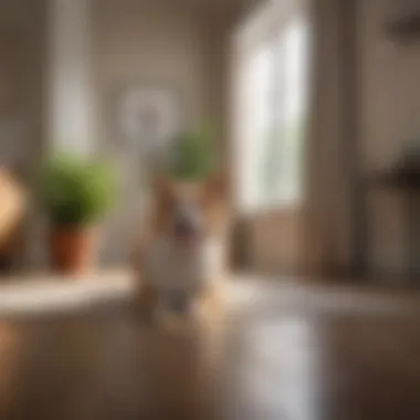 A happy pet enjoying a clean environment thanks to an effective air purifier