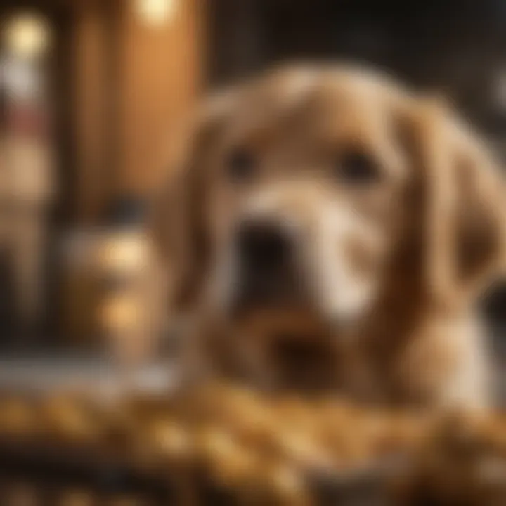 Nutritional components in wet dog food for Golden Retriever puppies