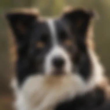 Understanding Border Collie Coat Textures Close-up of a Border Collie's coat showing different brush types