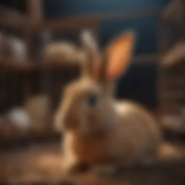 Close-up of materials used in constructing a safe bunny cage