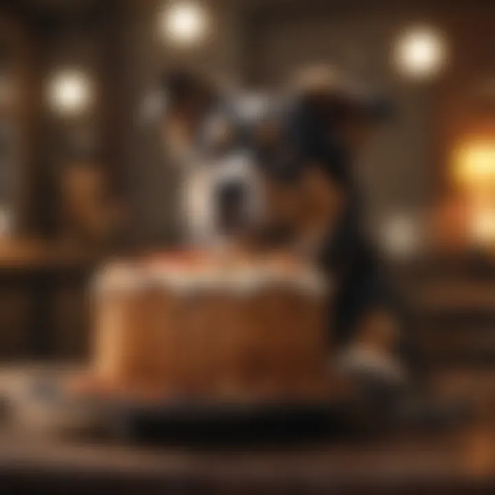 Delicious canine-friendly cake with natural ingredients