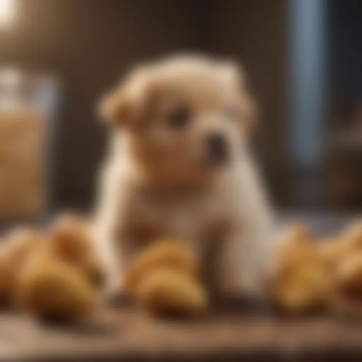 Close-up of chicken pieces suitable for puppies