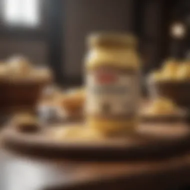 Mayonnaise Ingredients Overview Ingredients of mayonnaise displayed on a table