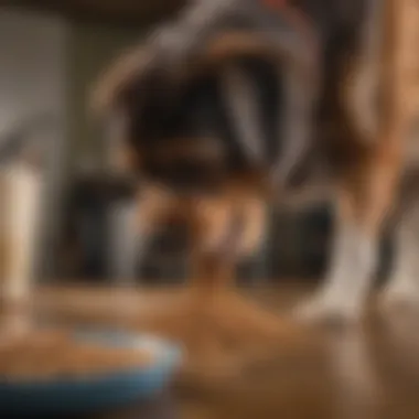 Veterinarian Evaluating Dog Food Choices A veterinarian examining dog food options