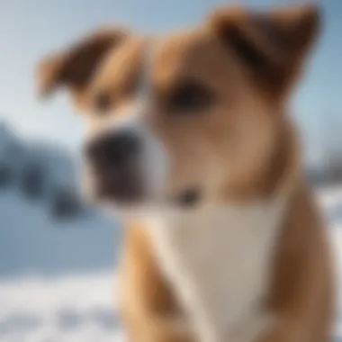 A group of different dog breeds playing in the snow, demonstrating adaptability