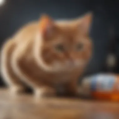 Curious Cat and Pedialyte A curious cat investigating a bottle of Pedialyte