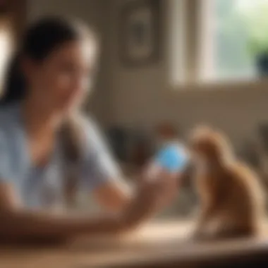 Veterinarian and Pet Owner Discussion Veterinarian discussing hydration with a pet owner