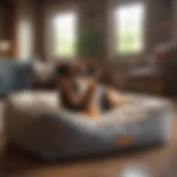 Cozy orthopedic pet bed designed for senior dogs