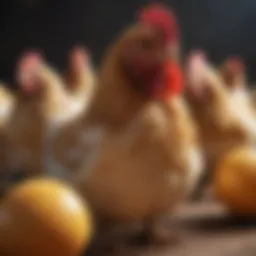Variety of chicken breeds