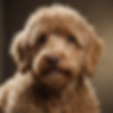 Close-up of Mini Labradoodle's distinctive coat texture