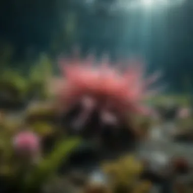 Intricacies of Underwater Flora An intricate underwater landscape featuring various marine plants