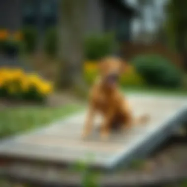 Variety of materials used in outdoor dog ramps
