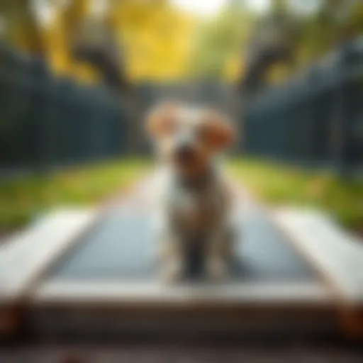 Outdoor dog ramp with side support for small dogs