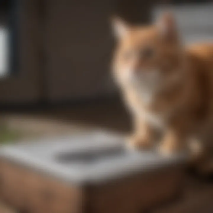 Close-up of a high-quality litter box made of durable materials
