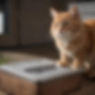 Durable Materials for Cat Boxes Close-up of a high-quality litter box made of durable materials