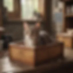 Different types of cat boxes displayed together