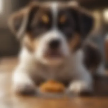The Joy of High Calorie Treats for Puppies Puppy eating a high calorie treat happily