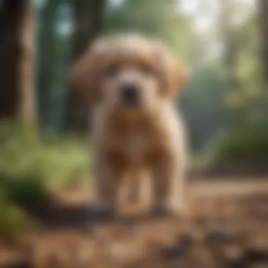 Puppy playing outdoors
