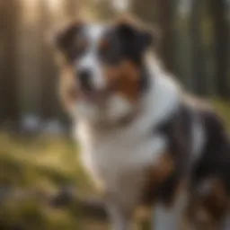 Australian Shepherd engaging in training exercises