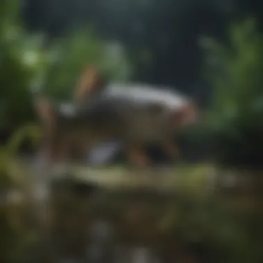 Healthy catfish swimming in a well-maintained pond ecosystem