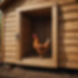 Sleek automatic chicken coop door design showcasing modern technology