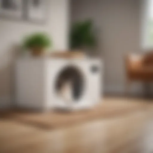 An elegant self-cleaning cat box in a modern home setting