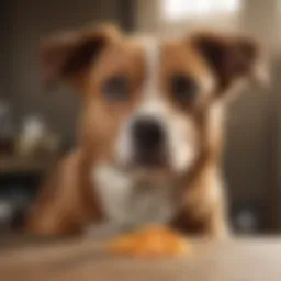 A happy dog enjoying a glucosamine treat