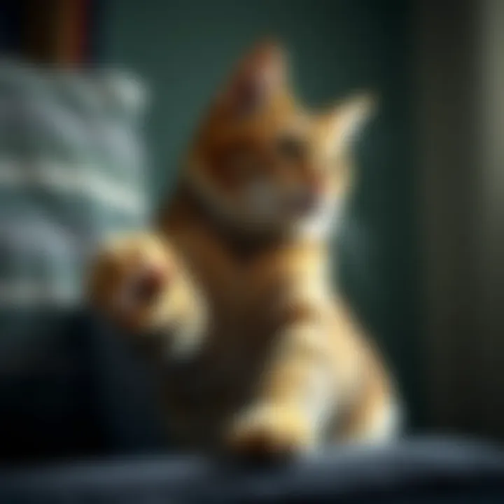 Cat scratching behavior analysis infographic