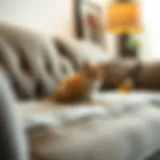 Elegant Couch Cover Against Cat Scratching Elegant couch cover protecting against cat scratches