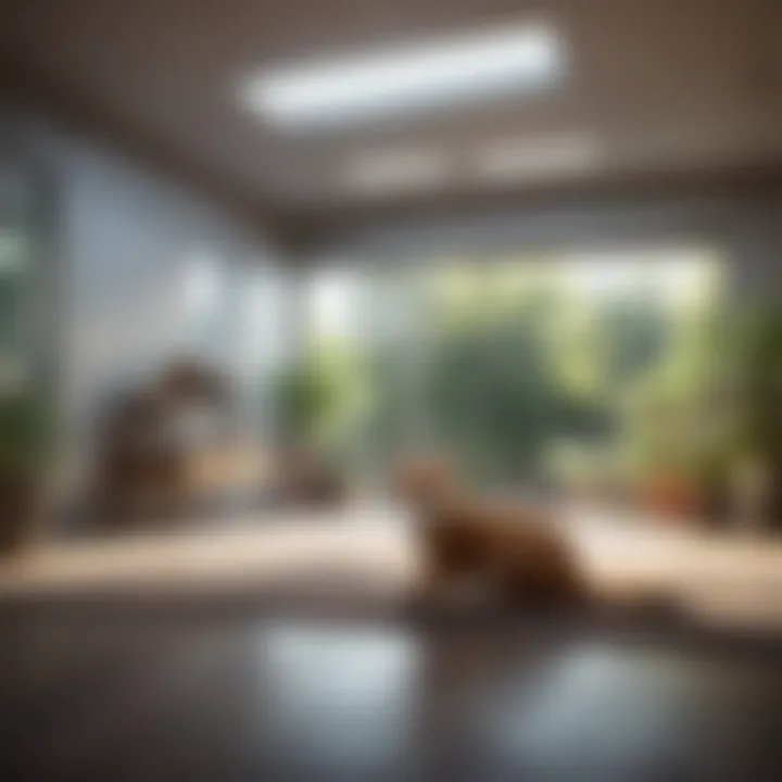 Spacious indoor cat shelter with natural light